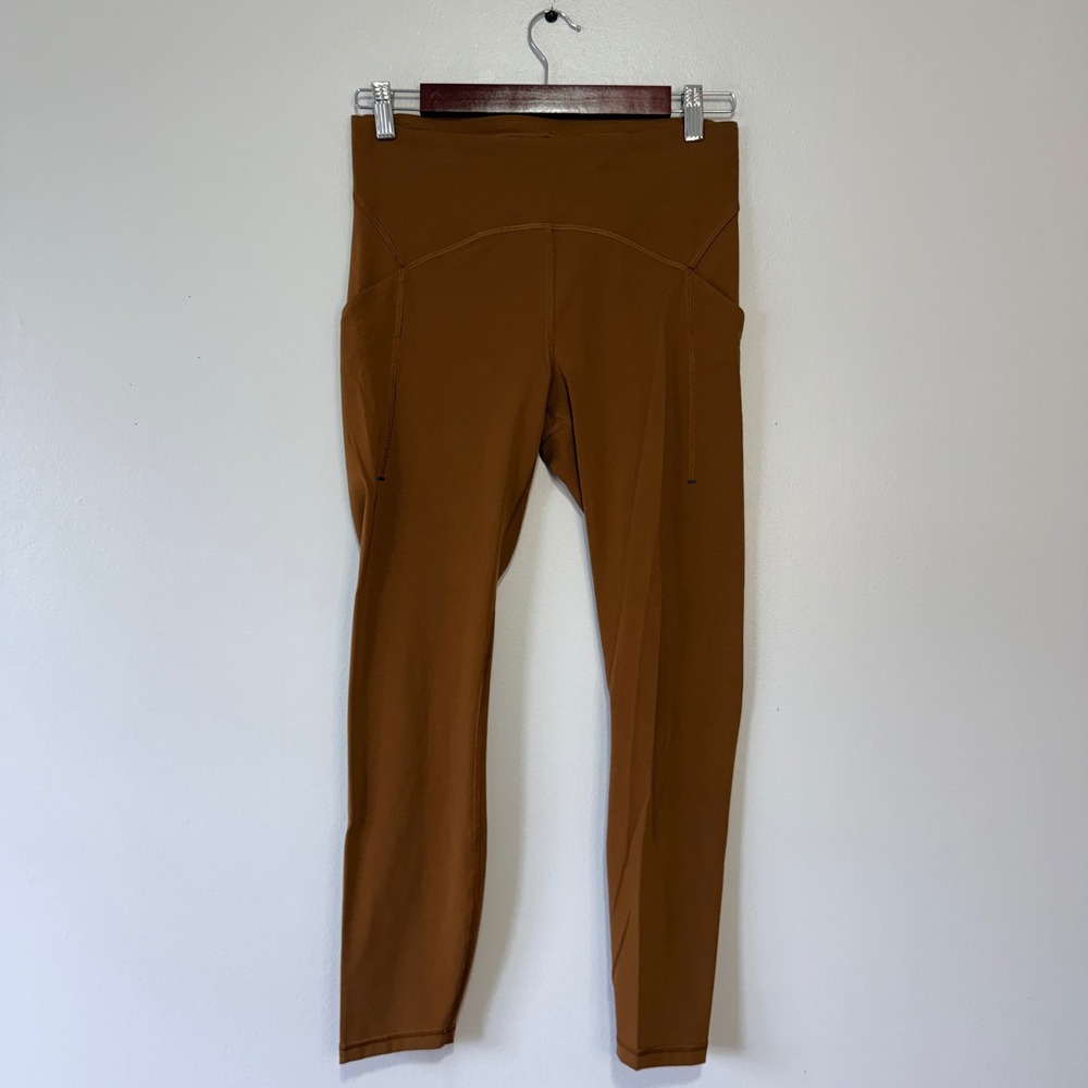 Lululemon Fast and Free High-Rise Tight 25‎ Brown Copper Womens Size 8 Leggings